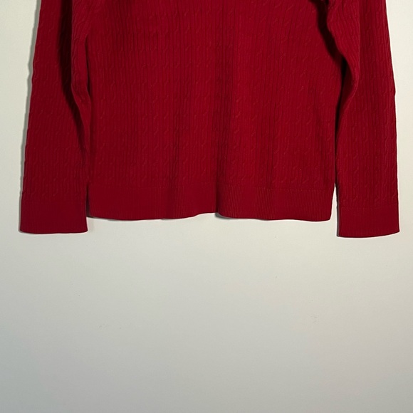 TALBOTS RED SWEATER WOMEN’S V-NECK - Picture 7 of 12
